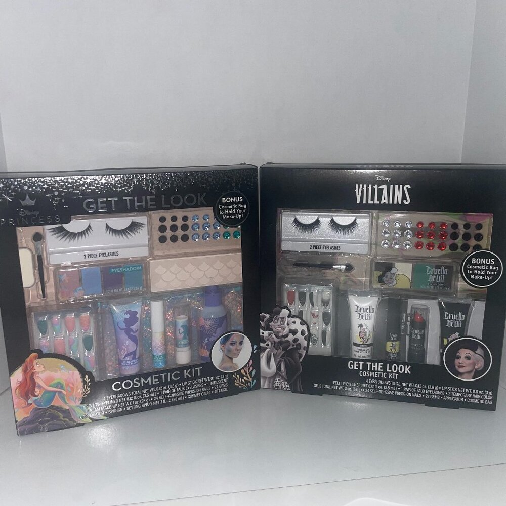 2- Disney Cosmetic Makeup Kits: The Little Mermaid & Cruella